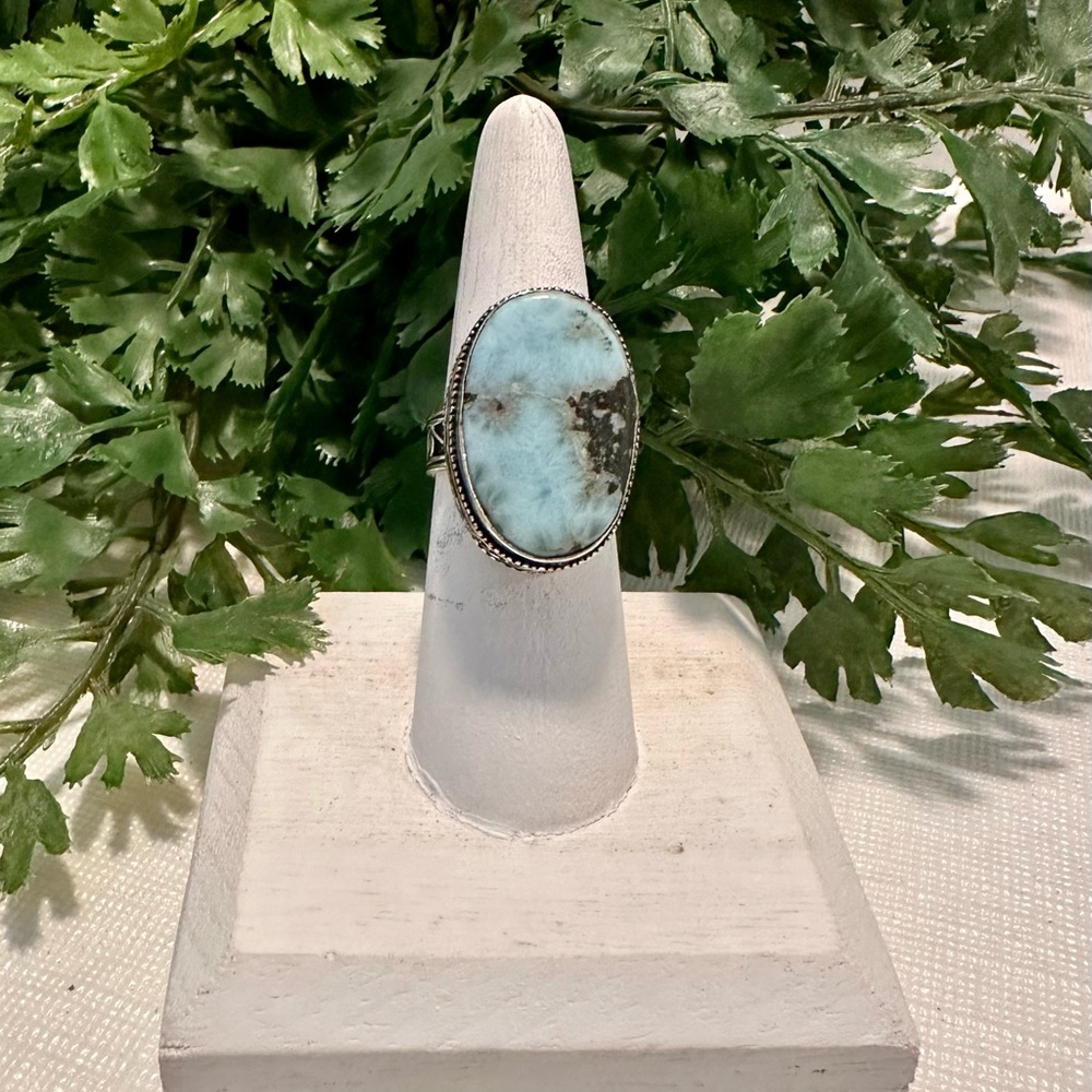 Larimar Stone 925ss Ring - image 3